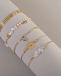 Juego de pulseras Piedras Naturales Ópalo