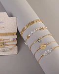 Juego de pulseras Piedras Naturales Ópalo