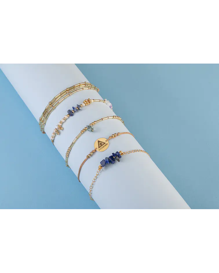 Juego de Pulseras Piedras Naturales Lapislázuli