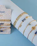 Juego de Pulseras Piedras Naturales Lapislázuli