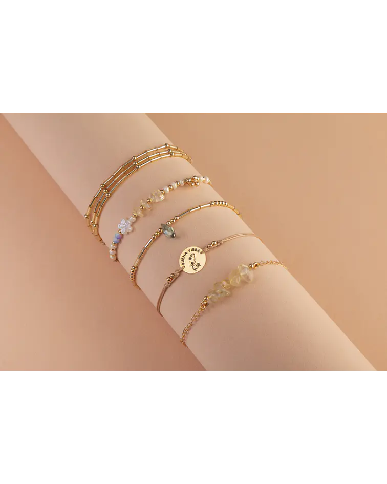Juego de pulseras Piedras Naturales Citrino