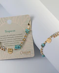 Pulsera de Piedras Naturales Turquesa
