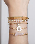 Juego de pulseras Piedras Naturales Cuarzo Rosa