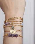Juego de Pulseras Piedras Naturales Amatista