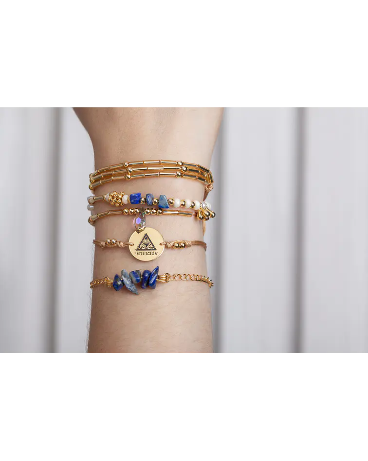 Juego de Pulseras Piedras Naturales Lapislázuli