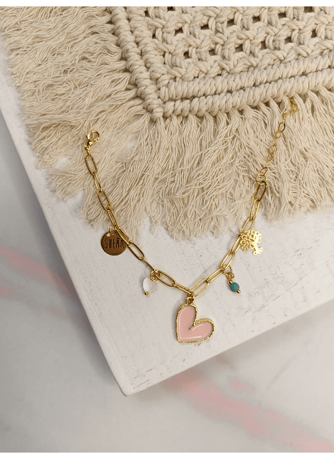 Pulseras Corazón Chunky