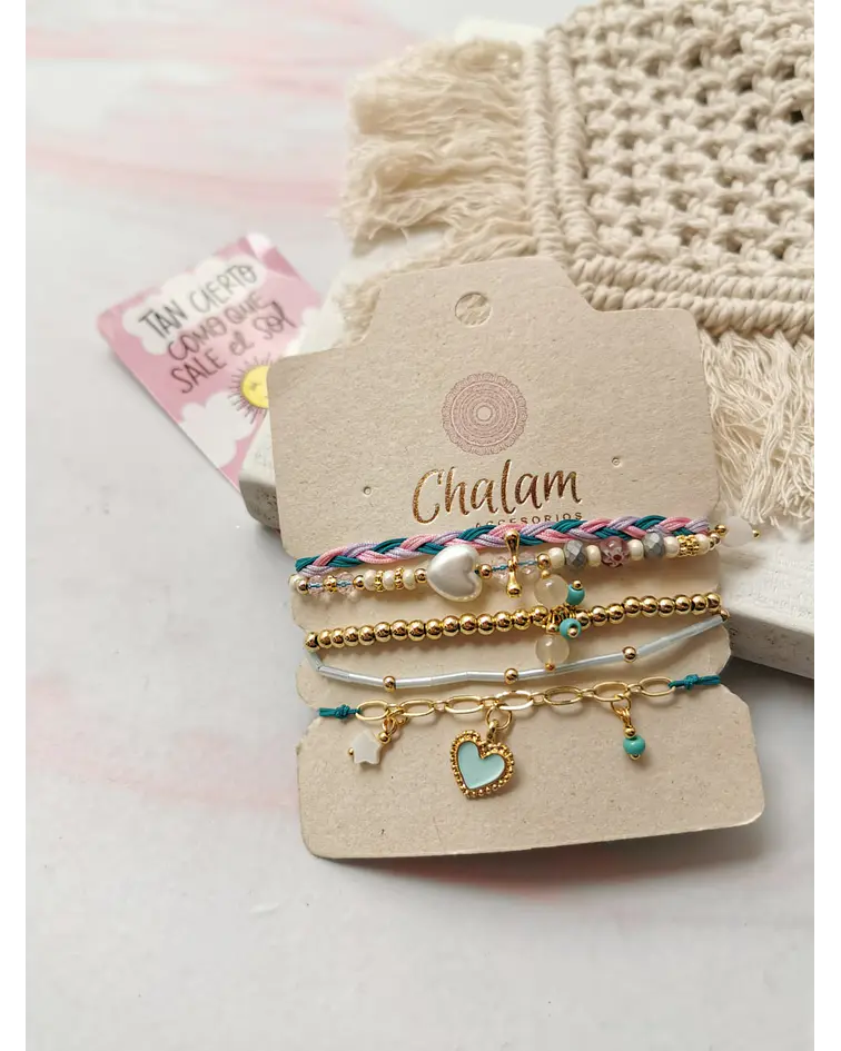 Juego de pulseras Corazón 