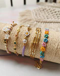 Juego de Pulseras flores 