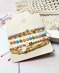 Juego de Pulseras flores 
