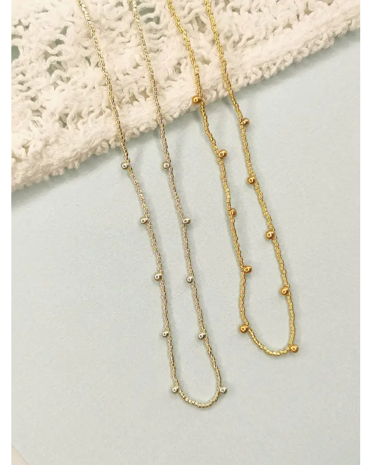 Choker Con Drops y Miyuki