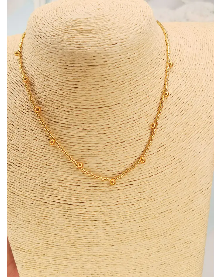 Choker Con Drops y Miyuki