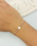 Dúo de Pulseras Flor Miyuki
