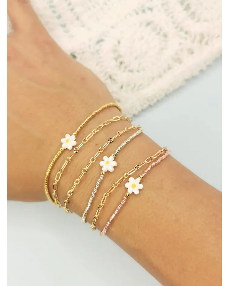 Dúo de Pulseras Flor Miyuki