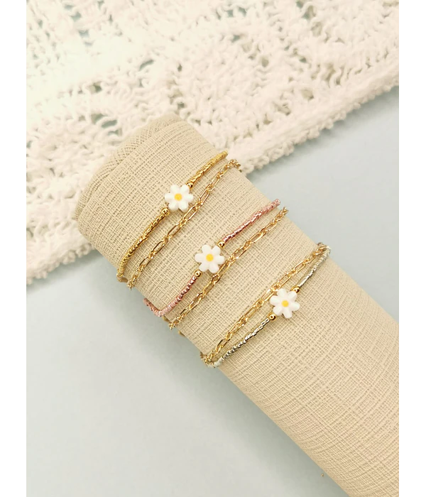 Dúo de Pulseras Flor Miyuki