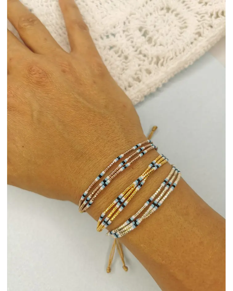 Trio de Pulseras Miyuki Ojos