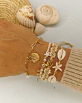 Juego de Pulseras Caracoles de Mar