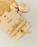Juego de Pulseras Caracoles de Mar