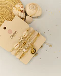 Juego de Pulseras Caracoles de Mar