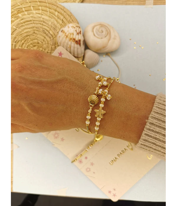 Dúo de pulseras para compartir Dijes de Mar