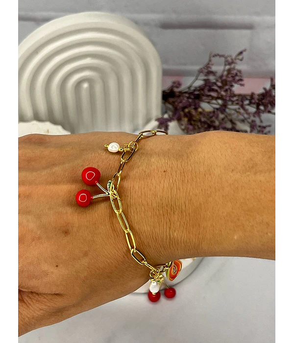 Pulseras cadena chunky de frutas