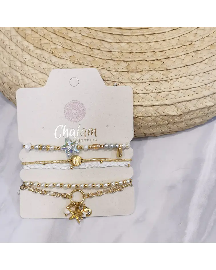 Juego de Pulseras Estrella Serena 