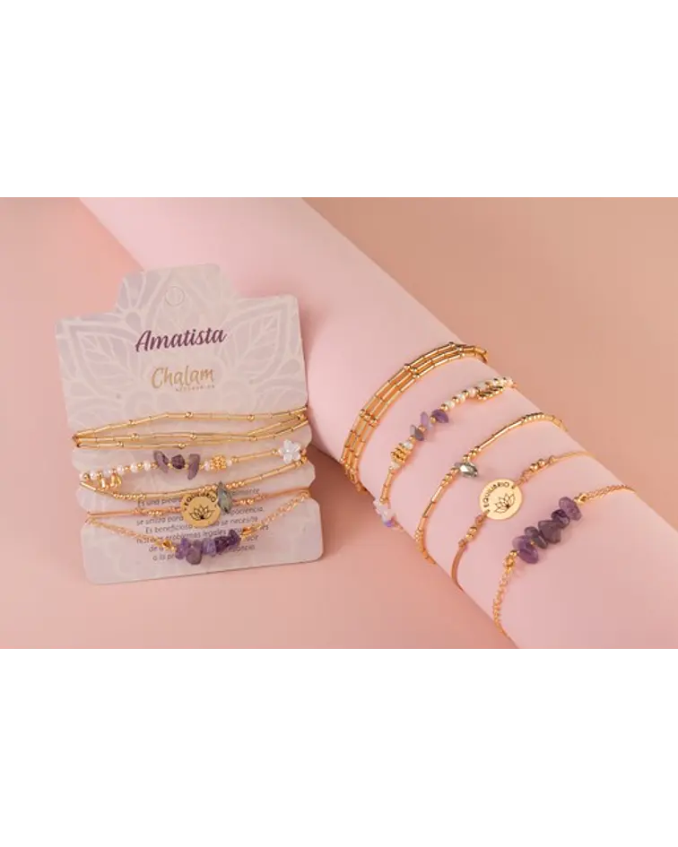 Juego de pulseras Piedras Naturales 
