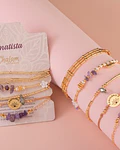 Juego de pulseras Piedras Naturales 