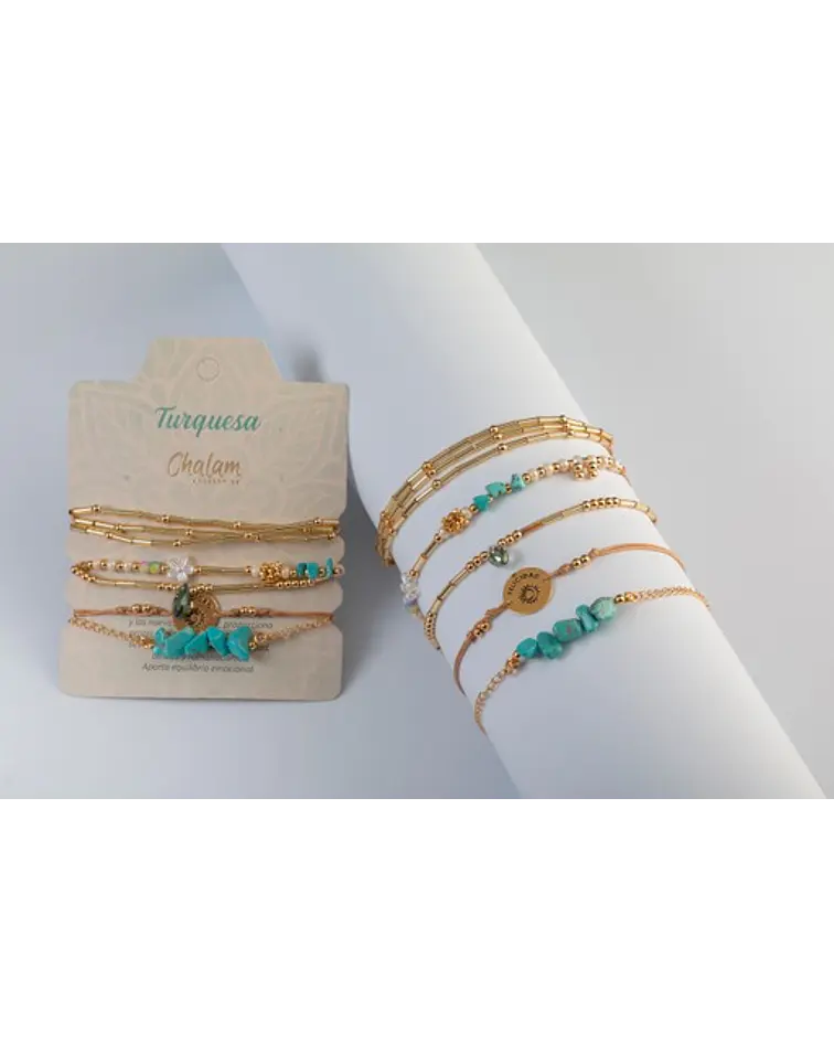 Juego de pulseras Piedras Naturales 