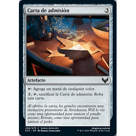 Carta de admisión / NM