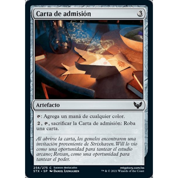 Carta de admisión / NM
