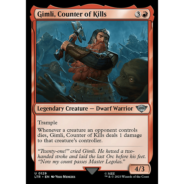 Gimli, Counter of Kills / NM