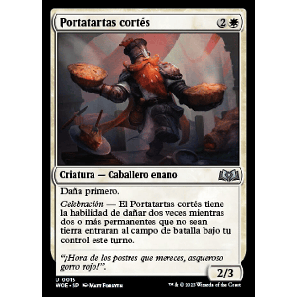 Portatartas cortés / NM