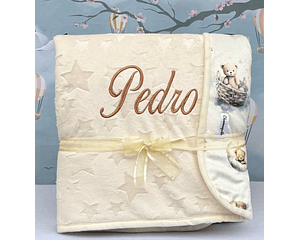 Cobija Estrella Beige Ositos