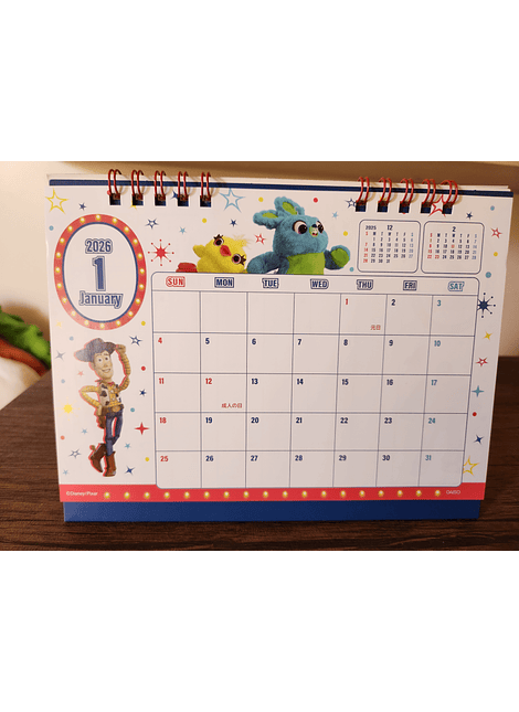 Calendario para escritorio Toy Story Japón