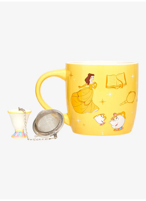 Taza Bella y Chip con difusor para el té