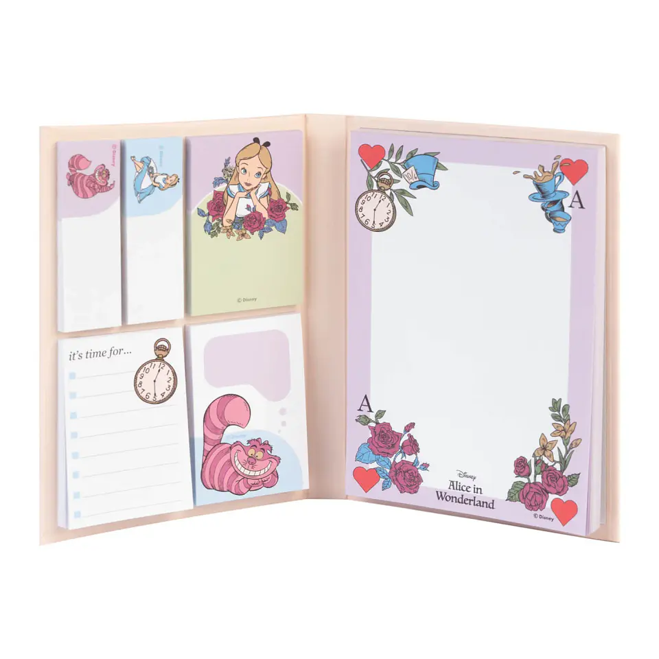 Cuaderno Notas Adhesivas Alicia En El País De Las Maravillas Disney 1