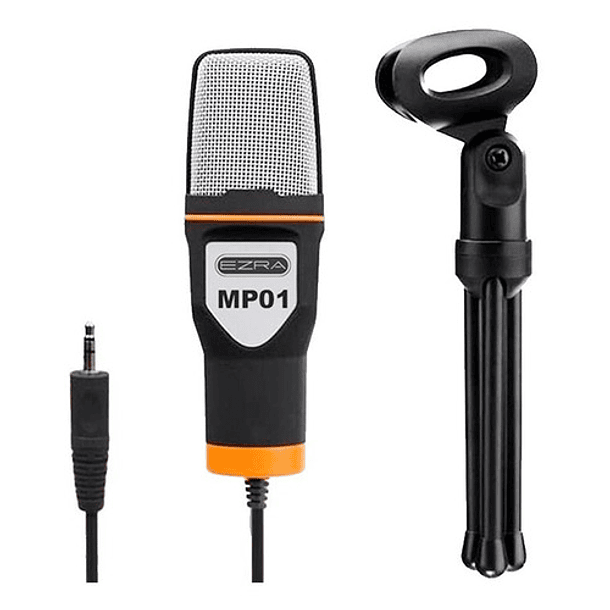 Microfono Condensador Con Tripode Omnidireccional 