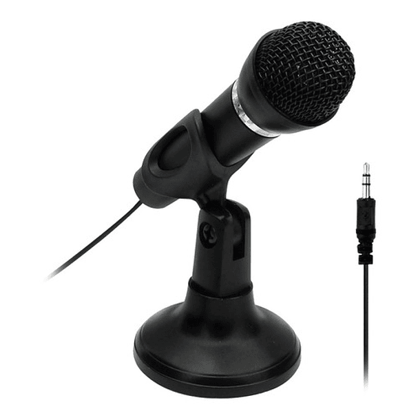 Microfono Condensador Con Base Para Celulares O Pc Jack 3.5 