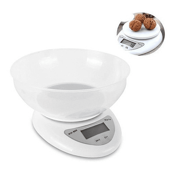Balanza Digital Pesa Cocina + Bowl Medidor Repostería  5kg