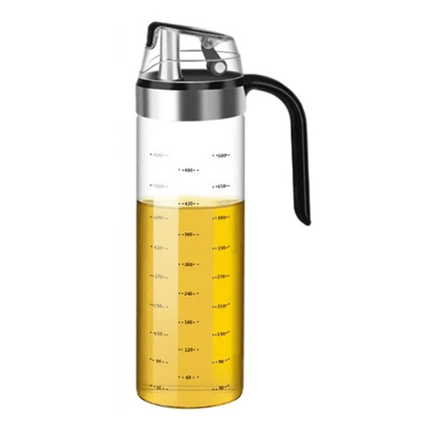 Botella Dispensadora De Vidrio Tapa Automática Con Mango