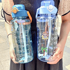 Botella De Agua Motivacional 2 Litros Con Indicador Medida 22