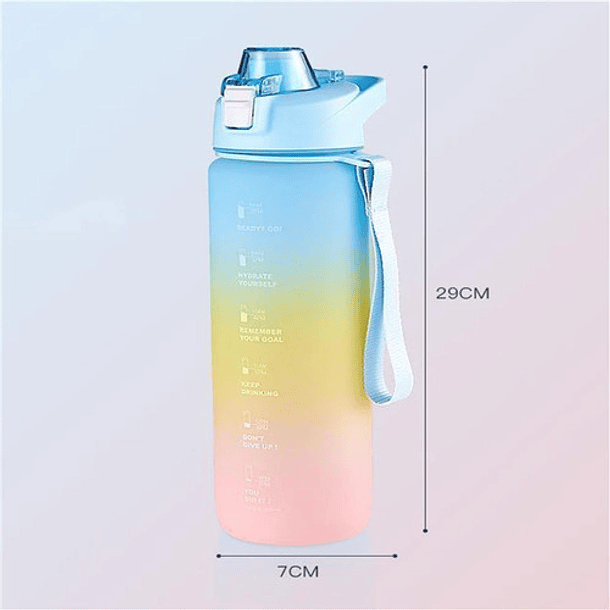 Botella De Agua Con Medidor Motivacional 1000 Ml 16