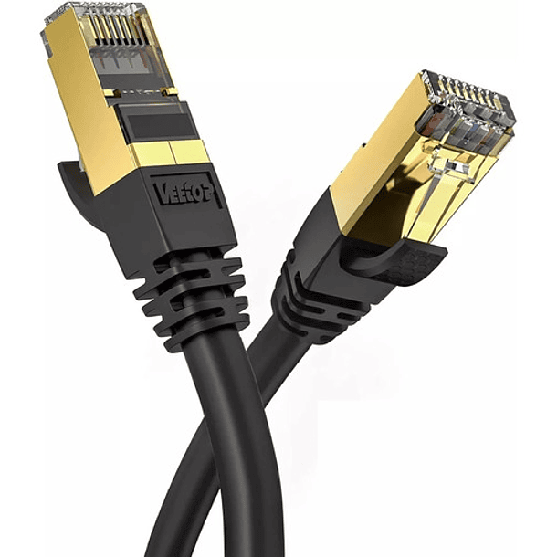 Cable Rojo Plano Categoría 8 Cat8 Rj45 Utp Ethernet 1.5m 40g