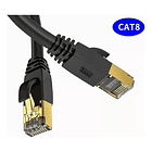 Cable Rojo Plano Categoría 8 Cat8 Rj45 Utp Ethernet 1.5m 40g 3