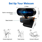 Webcam Full Hd 1080p Camara Web Con Microfono Incorporado Color Negro 2