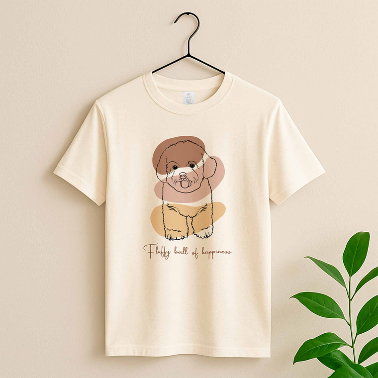 Custom Turn Photo into Art Pet Portrait Unisex Crewneck T-shirt S-5XL Line Drawing Style Pet Lover Gift 2