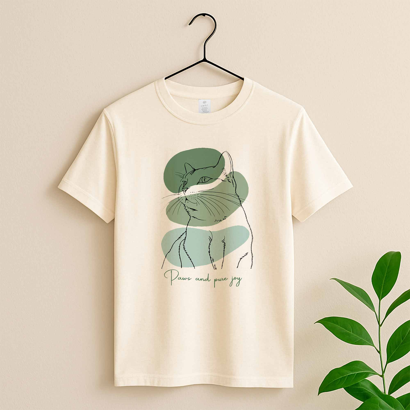 Custom Turn Photo into Art Pet Portrait Unisex Crewneck T-shirt S-5XL Line Drawing Style Pet Lover Gift 4