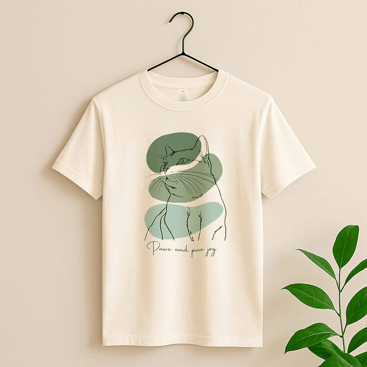 Custom Turn Photo into Art Pet Portrait Unisex Crewneck T-shirt S-5XL Line Drawing Style Pet Lover Gift 4