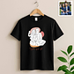 Customized Photo to Line Art Couple Portrait Unisex Crewneck T-shirt S-5XL Hand-Drawn Style Lovely Anniversary Gift - thumbnail 2