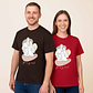 Customized Photo to Line Art Couple Portrait Unisex Crewneck T-shirt S-5XL Hand-Drawn Style Lovely Anniversary Gift - thumbnail 7